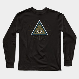 All Seeing eye - Brown with brown eye Long Sleeve T-Shirt